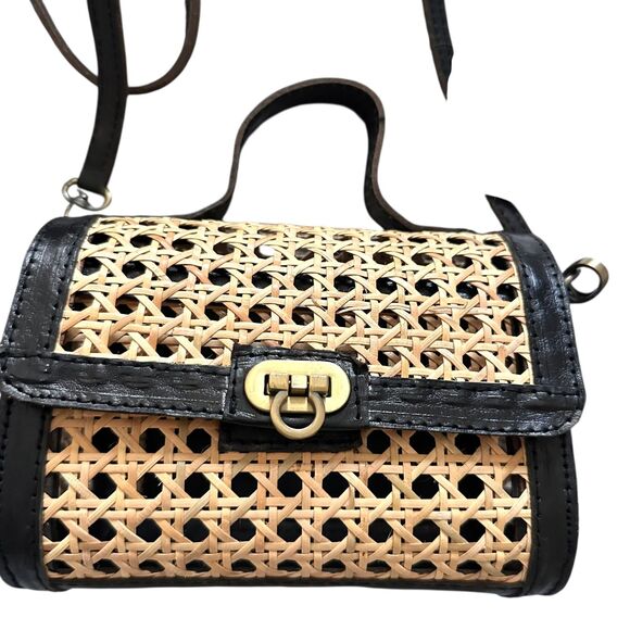 LUSANA Candice Rattan Crossbody/Handle Bag NWT - Picture 6 of 6